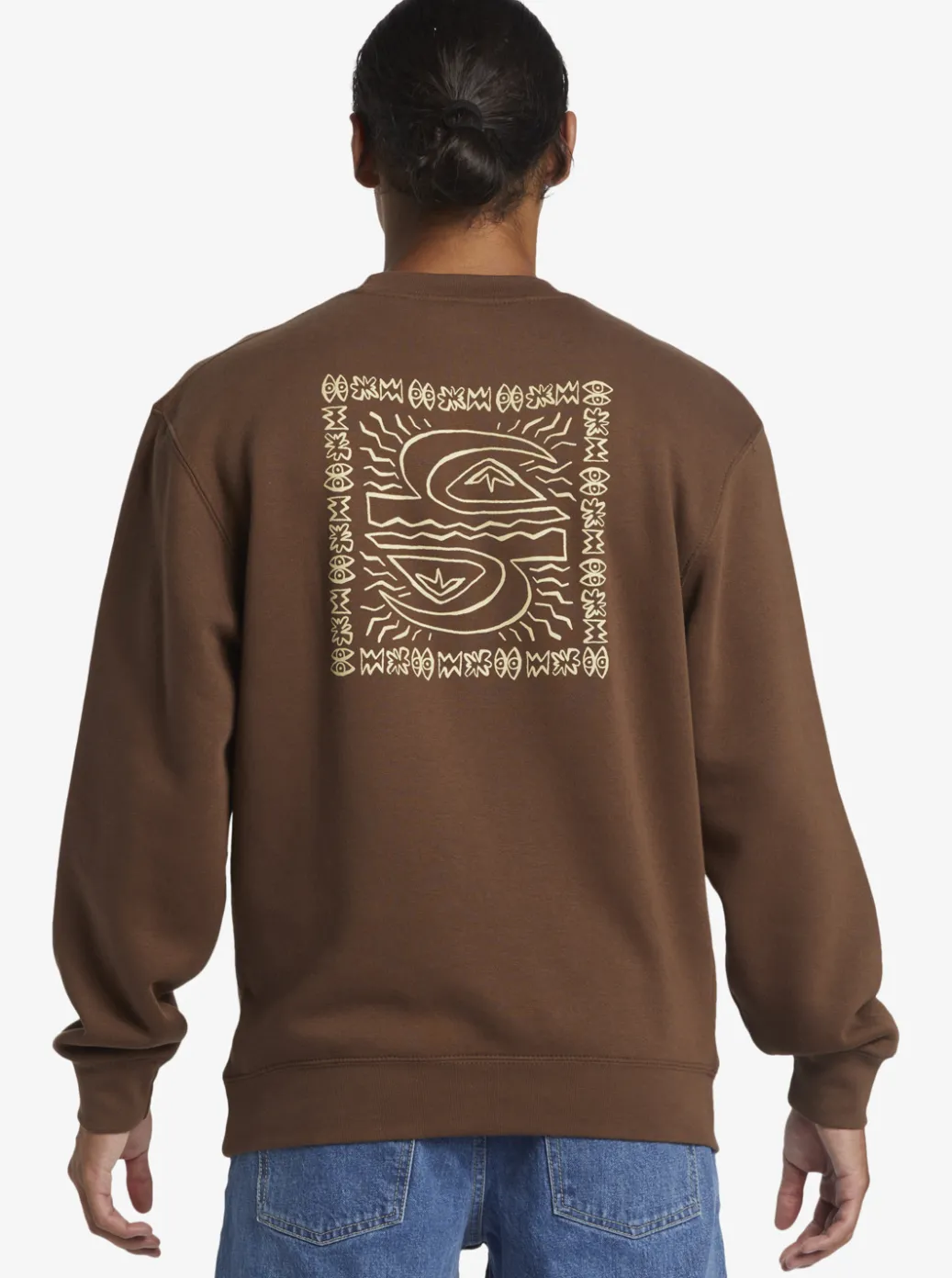 Best Quiksilver E Peace Out Crew Neck Sweatshirt Chestnut