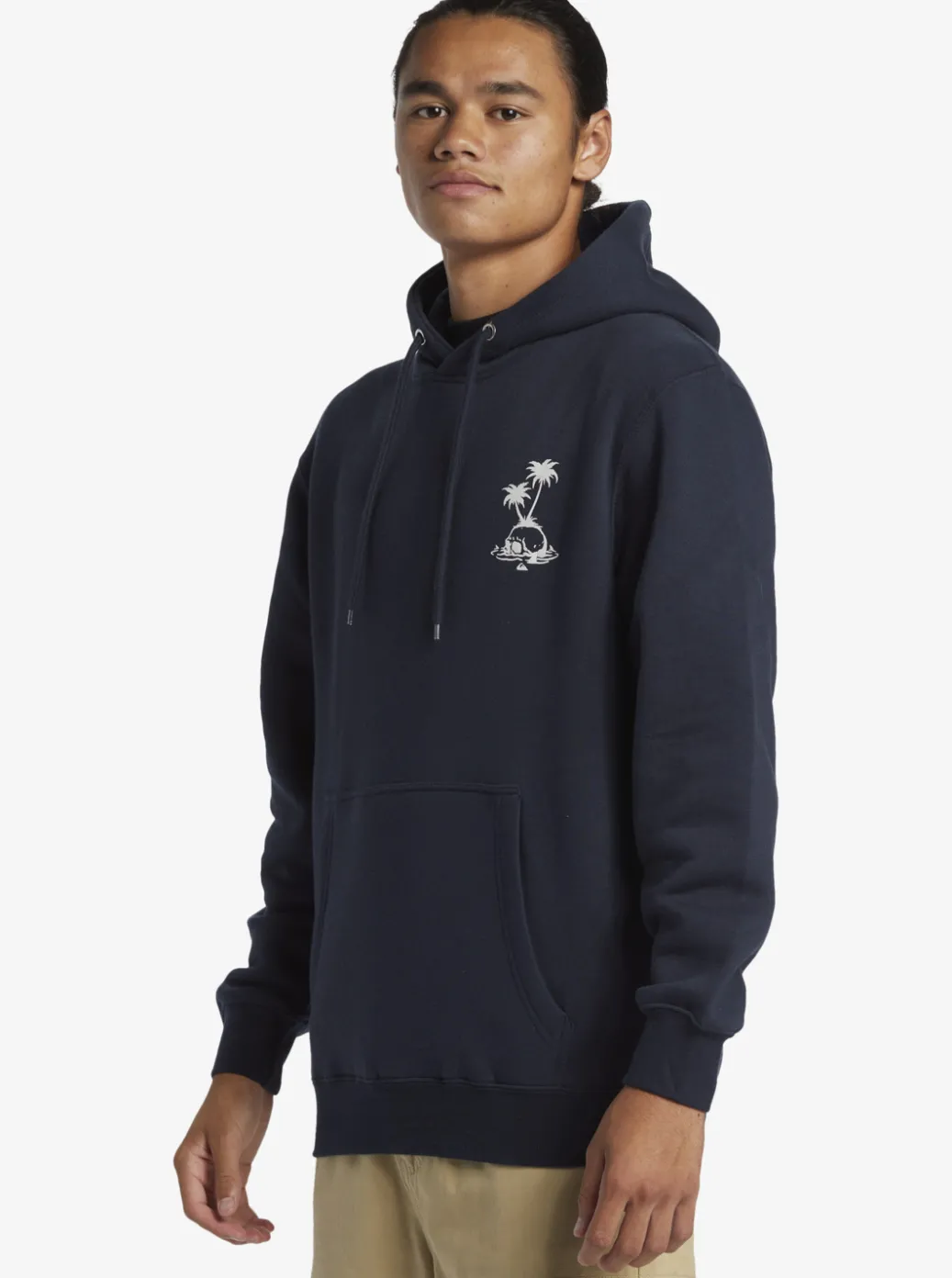 New Quiksilver E Rockin Hoodie Pullover Sweatshirt Midnight Navy