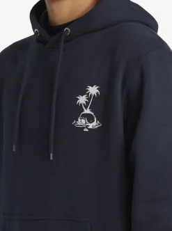 New Quiksilver E Rockin Hoodie Pullover Sweatshirt Midnight Navy