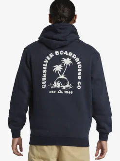 New Quiksilver E Rockin Hoodie Pullover Sweatshirt Midnight Navy