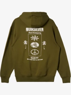 Best Quiksilver E Rockin Hoodie Pullover Sweatshirt Laurel Wreath