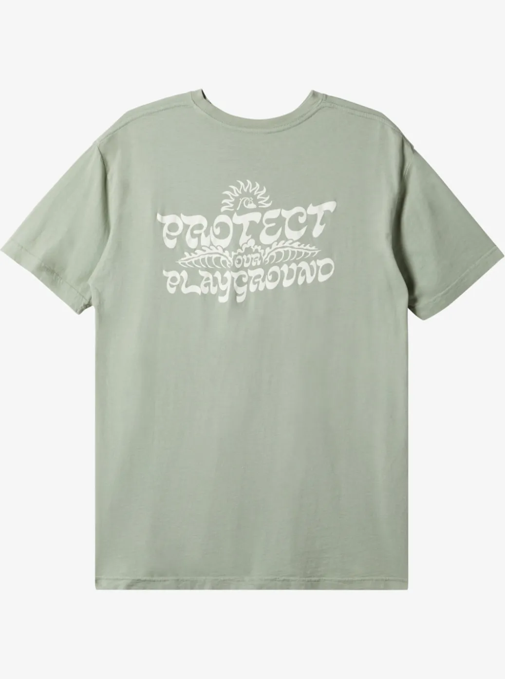 Sale Quiksilver Earthy Type T-Shirt Iceberg Green