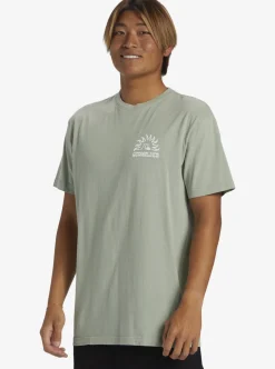 Sale Quiksilver Earthy Type T-Shirt Iceberg Green