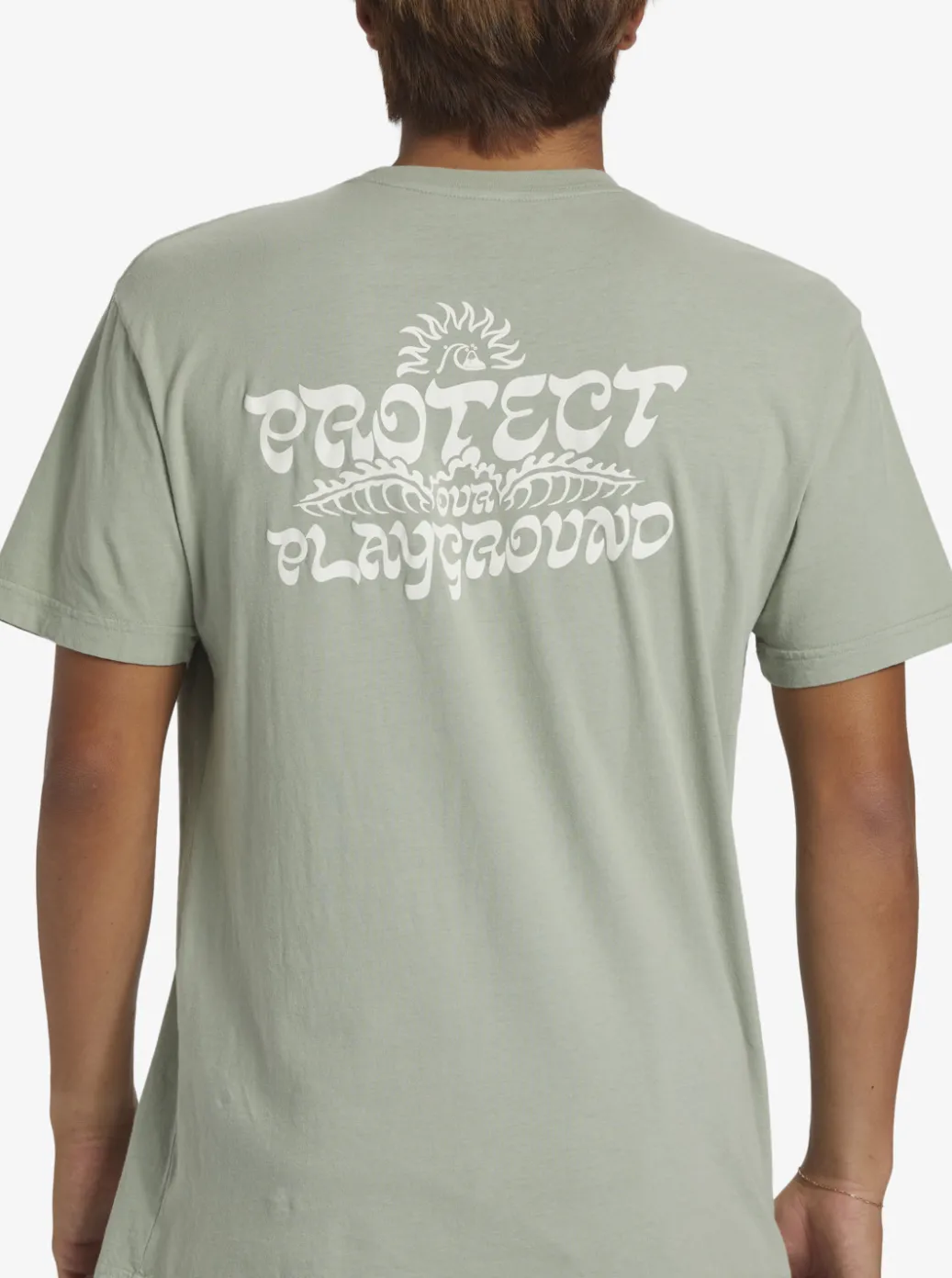 Sale Quiksilver Earthy Type T-Shirt Iceberg Green