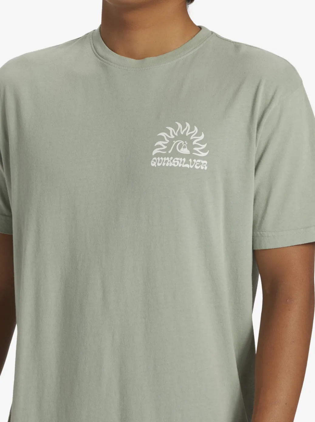 Sale Quiksilver Earthy Type T-Shirt Iceberg Green