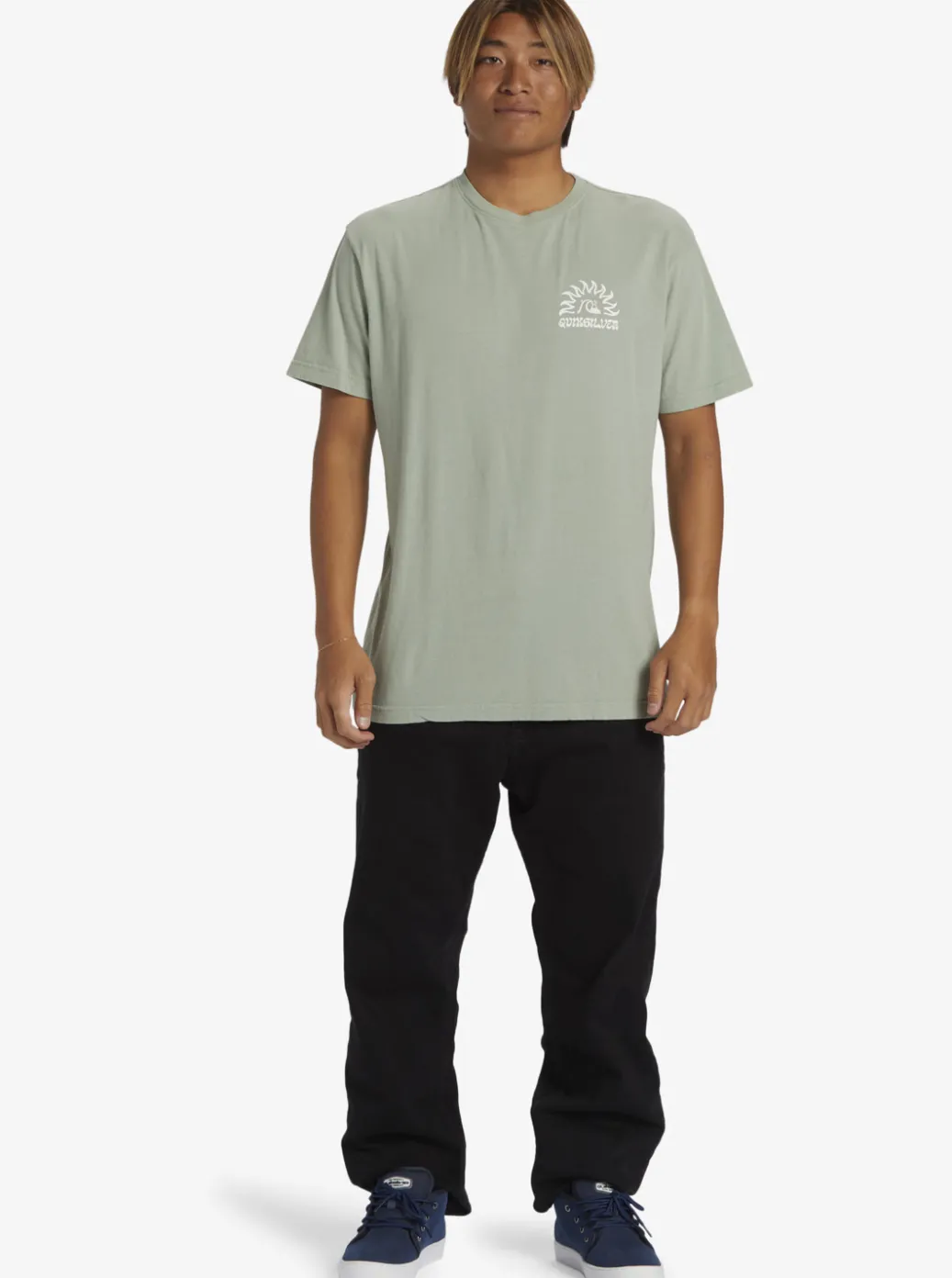 Sale Quiksilver Earthy Type T-Shirt Iceberg Green