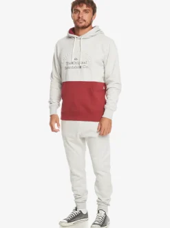 Best Quiksilver Emboss Hoodie Light Grey Heather