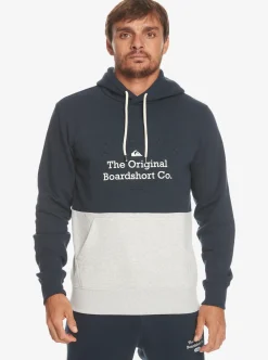 Shop Quiksilver Emboss Hoodie Navy Blazer