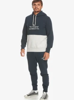 Shop Quiksilver Emboss Hoodie Navy Blazer