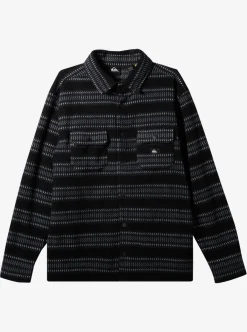 Flash Sale Quiksilver Epic Surf Days Fleece Overshirt Black Surf Days Stripe