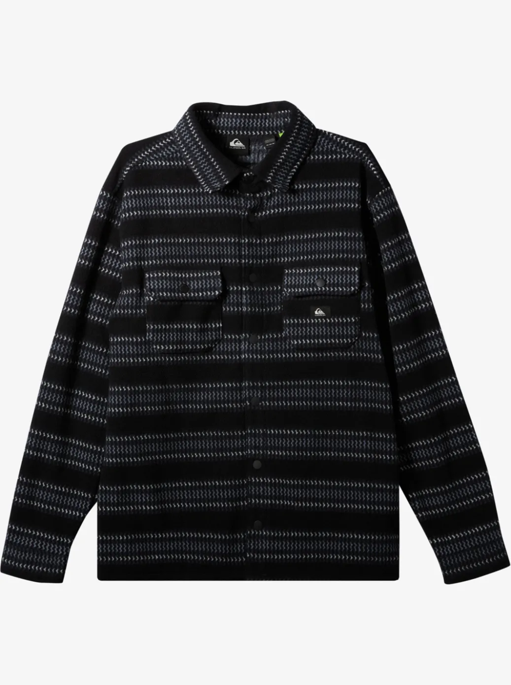 Flash Sale Quiksilver Epic Surf Days Fleece Overshirt Black Surf Days Stripe