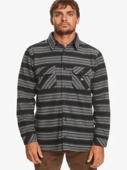 Flash Sale Quiksilver Epic Surf Days Fleece Overshirt Black Surf Days Stripe