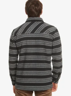 Flash Sale Quiksilver Epic Surf Days Fleece Overshirt Black Surf Days Stripe