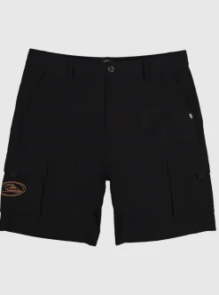 Cheap Quiksilver Equalizer 20" Cargo Walk Shorts Black