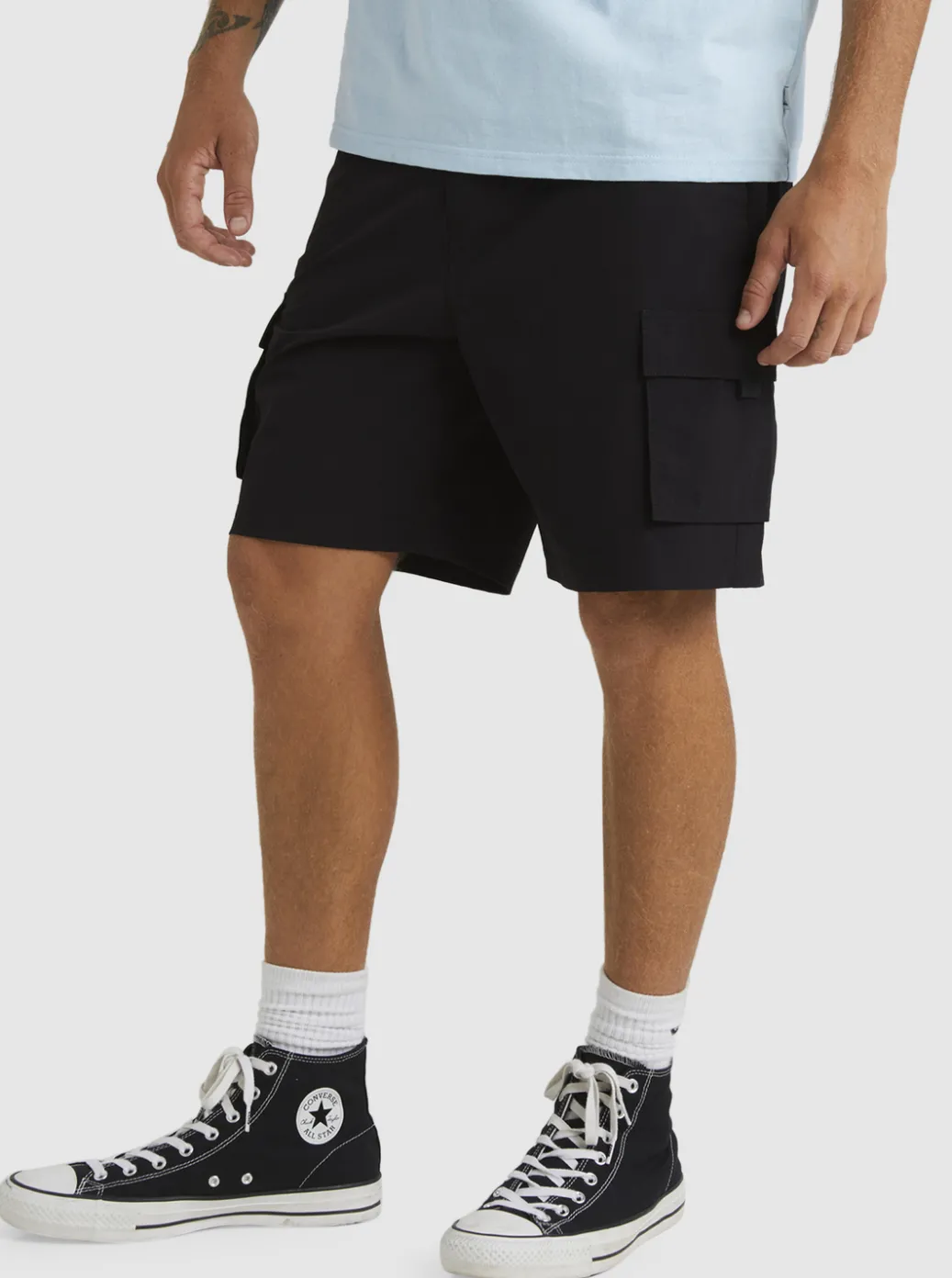 Cheap Quiksilver Equalizer 20" Cargo Walk Shorts Black