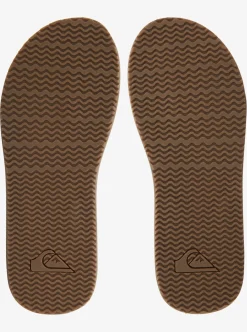 Discount Quiksilver Erreka Leather Sandals Brown/Brown/Brown