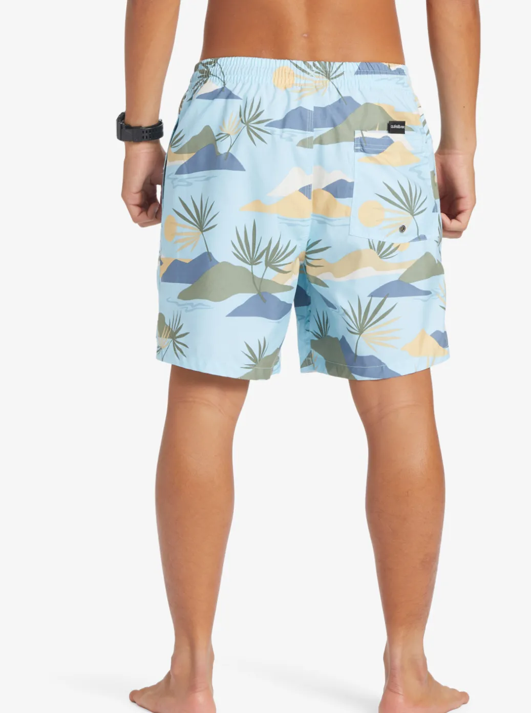 Clearance Quiksilver Everyday Mix 17" Volleys Sky Blue