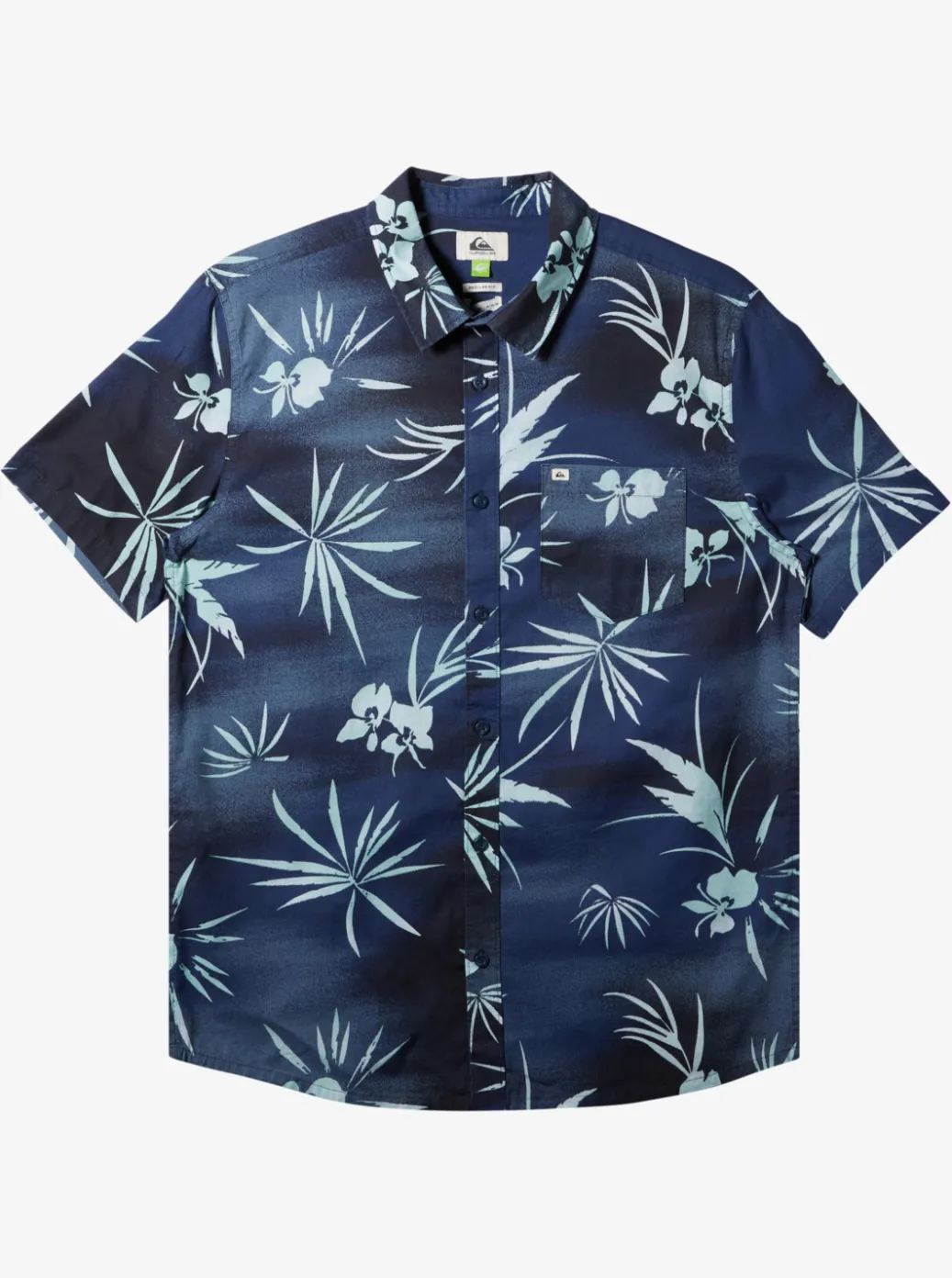 Shop Quiksilver Fade Out Short Sleeve Shirt Naval Academy Fade Out