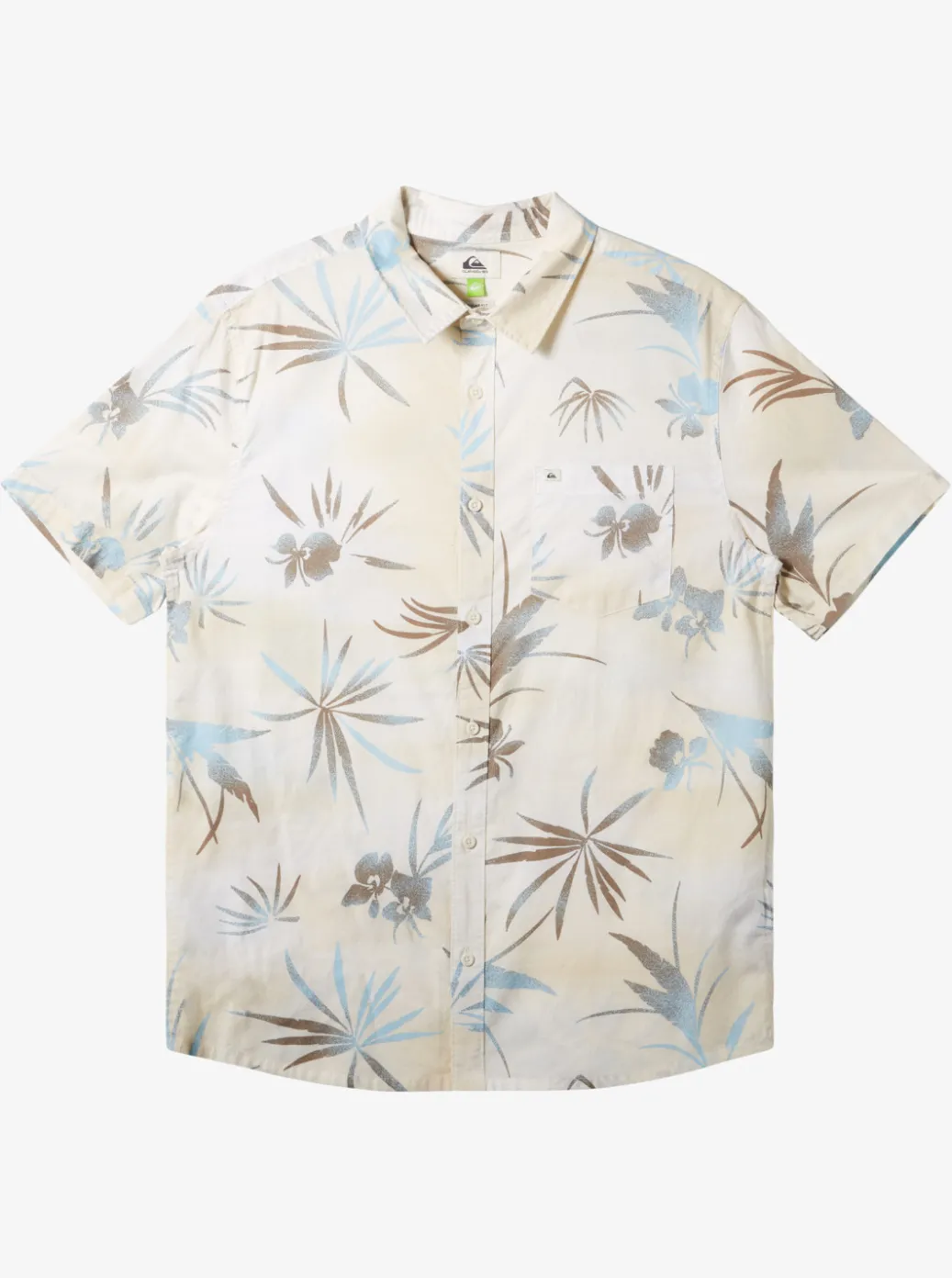 Clearance Quiksilver Fade Out Short Sleeve Shirt Birch Fade Out
