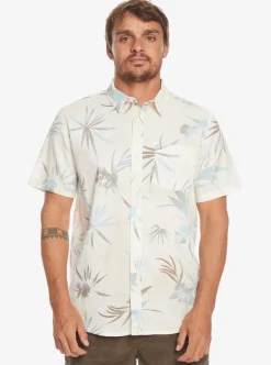 Clearance Quiksilver Fade Out Short Sleeve Shirt Birch Fade Out