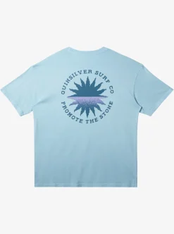Cheap Quiksilver Fading Sun T-Shirt Clear Sky