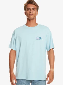 Cheap Quiksilver Fading Sun T-Shirt Clear Sky