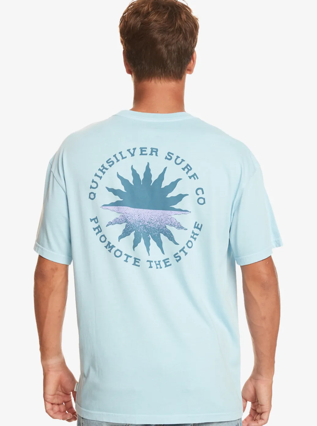 Cheap Quiksilver Fading Sun T-Shirt Clear Sky