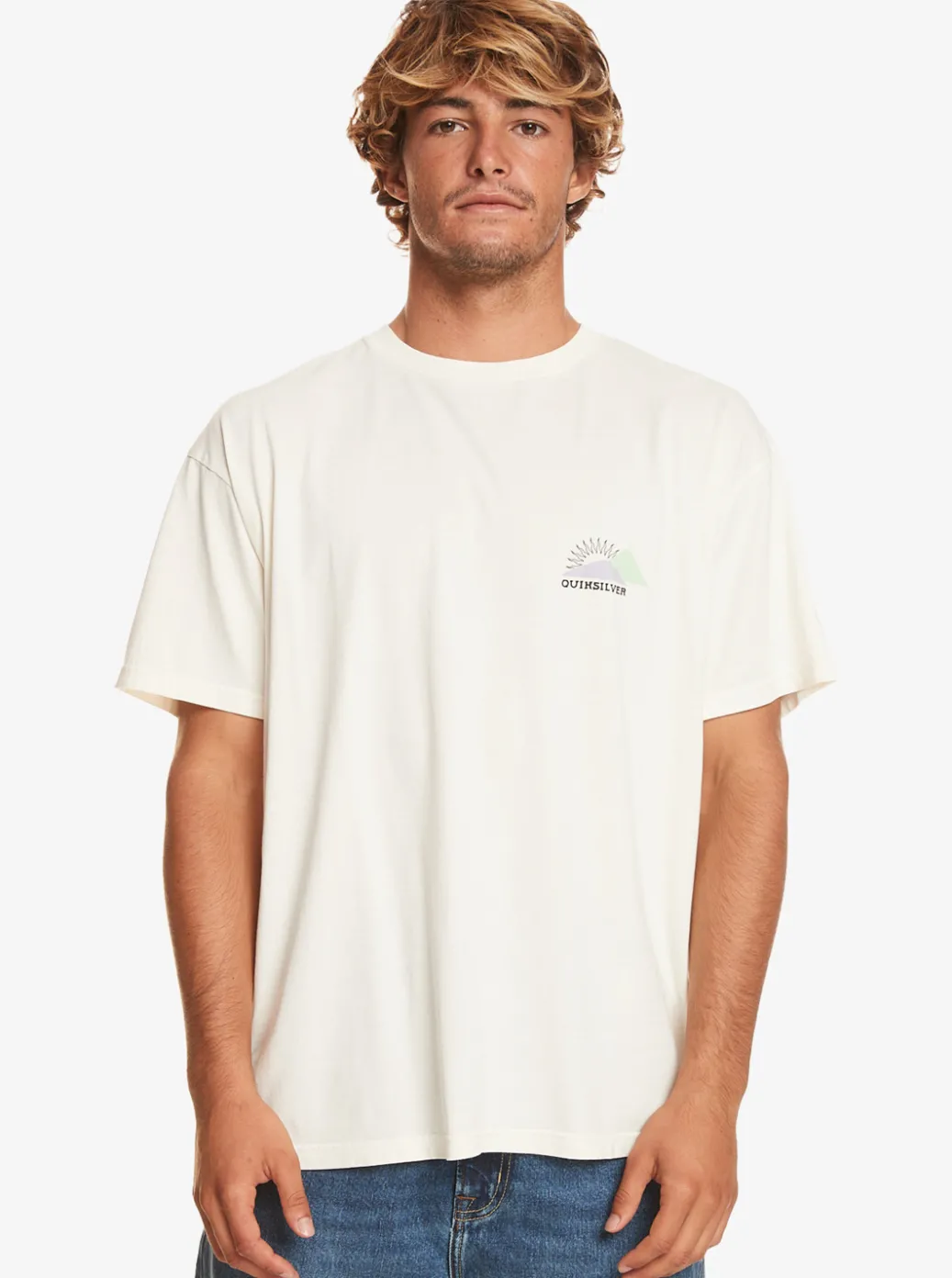 Shop Quiksilver Fading Sun T-Shirt Birch