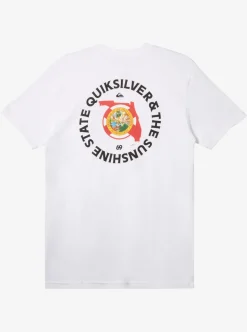 New Quiksilver Fl Flag Days T-Shirt White