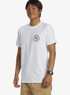 New Quiksilver Fl Flag Days T-Shirt White