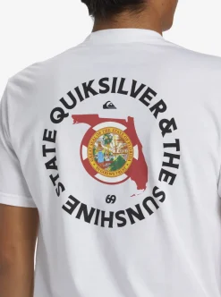 New Quiksilver Fl Flag Days T-Shirt White