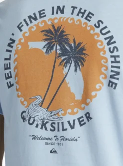 Clearance Quiksilver Fl In The Sunshine T-Shirt Clear Sky