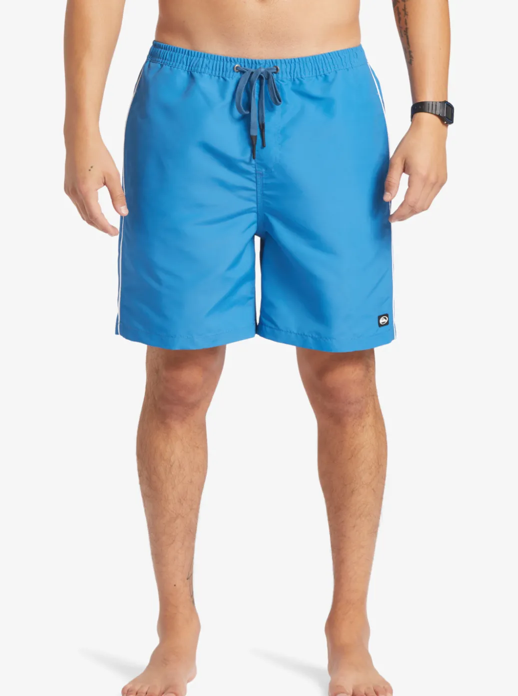 Cheap Quiksilver Flight Volley 18" Elastic Waist Shorts Deep Water