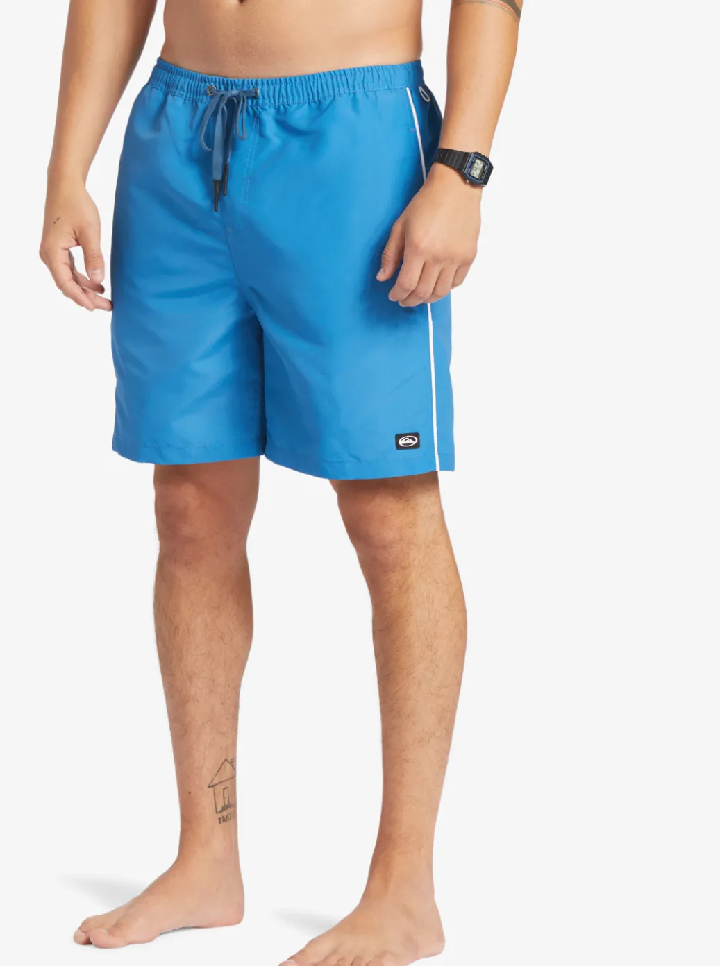 Cheap Quiksilver Flight Volley 18" Elastic Waist Shorts Deep Water