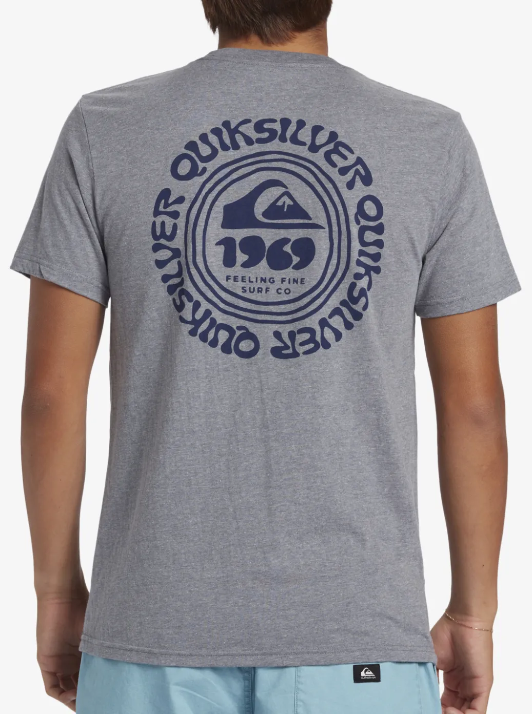 Sale Quiksilver Full Circle T-Shirt Medium Grey Heather