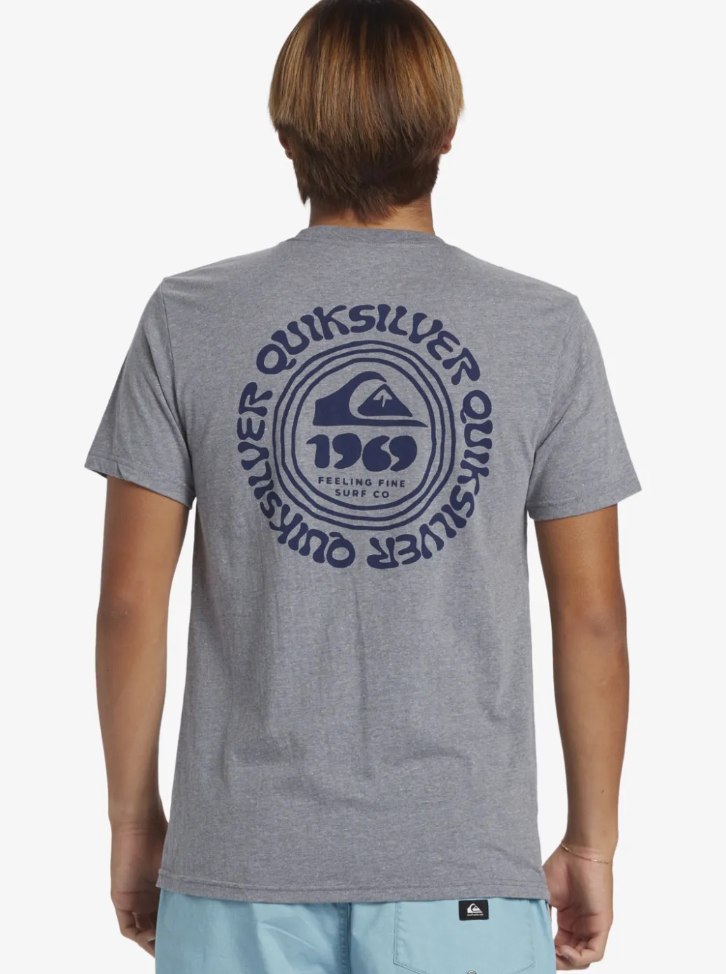 Sale Quiksilver Full Circle T-Shirt Medium Grey Heather