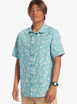 Best Quiksilver Future Hippie Short Sleeve Woven Shirt Reef Waters Future Hippy