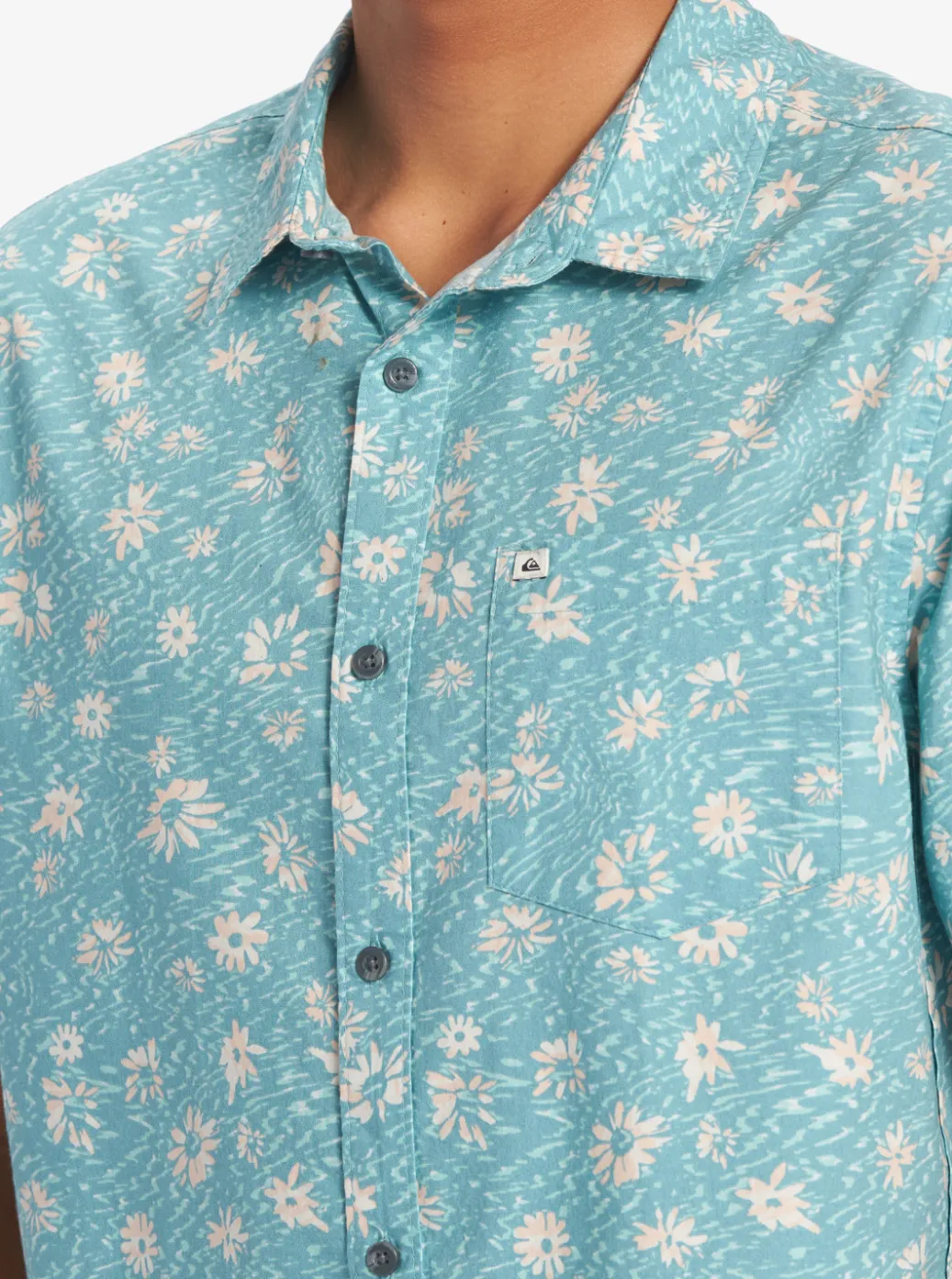 Best Quiksilver Future Hippie Short Sleeve Woven Shirt Reef Waters Future Hippy