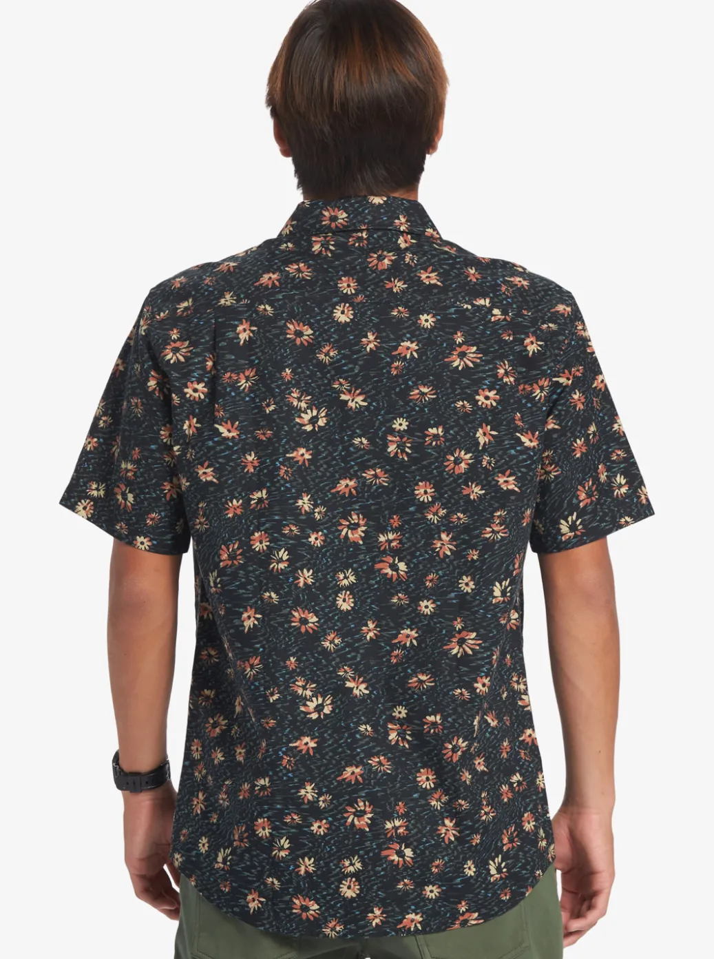 Clearance Quiksilver Future Hippie Short Sleeve Woven Shirt Black Future Hippy