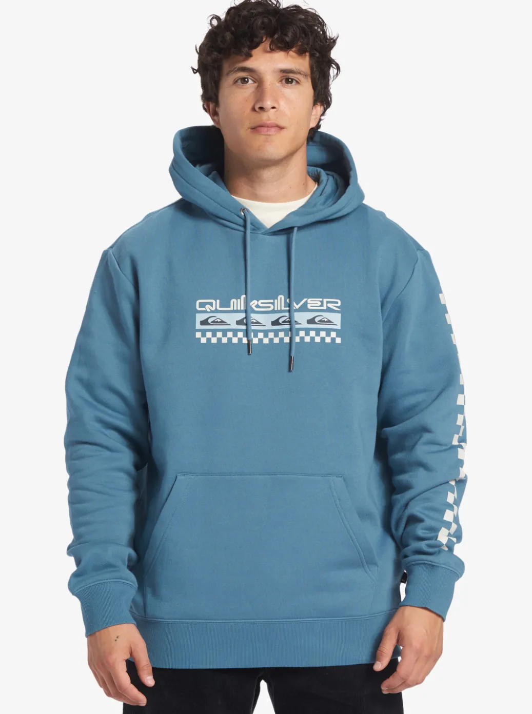 Cheap Quiksilver Generator Pullover Fleece Crew Neck Sweatshirt Aegean Blue