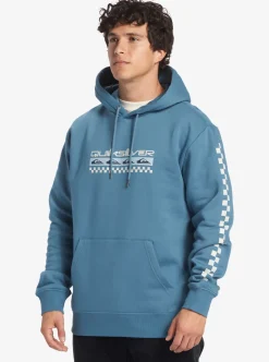 Cheap Quiksilver Generator Pullover Fleece Crew Neck Sweatshirt Aegean Blue