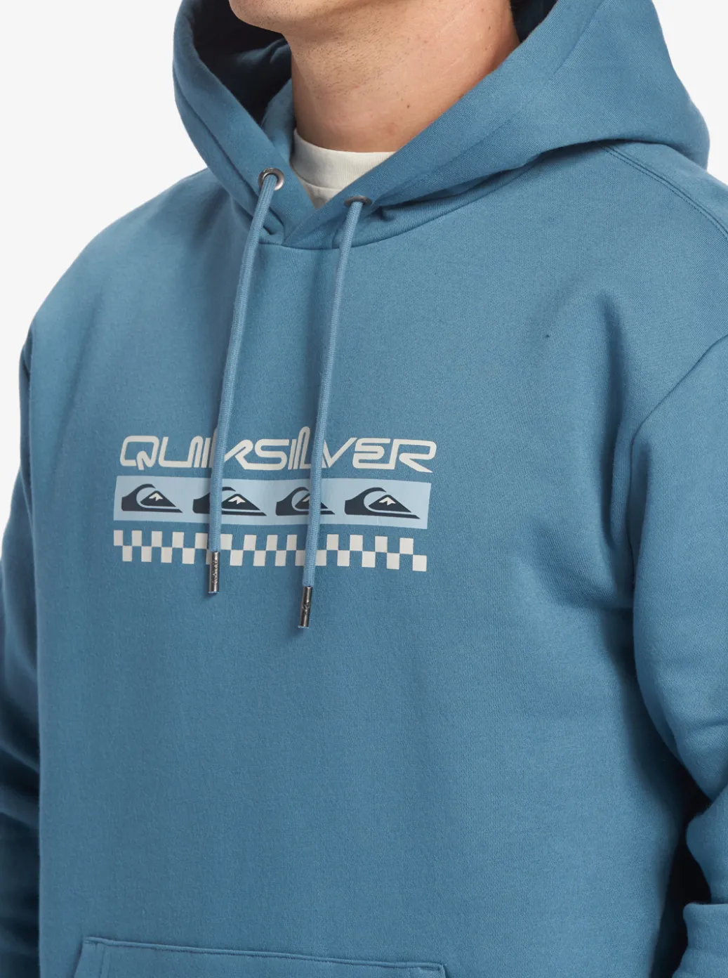 Cheap Quiksilver Generator Pullover Fleece Crew Neck Sweatshirt Aegean Blue