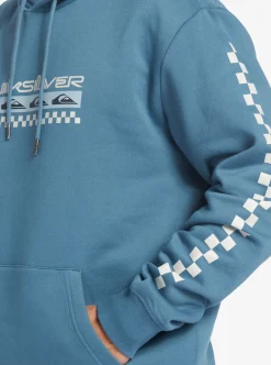 Cheap Quiksilver Generator Pullover Fleece Crew Neck Sweatshirt Aegean Blue