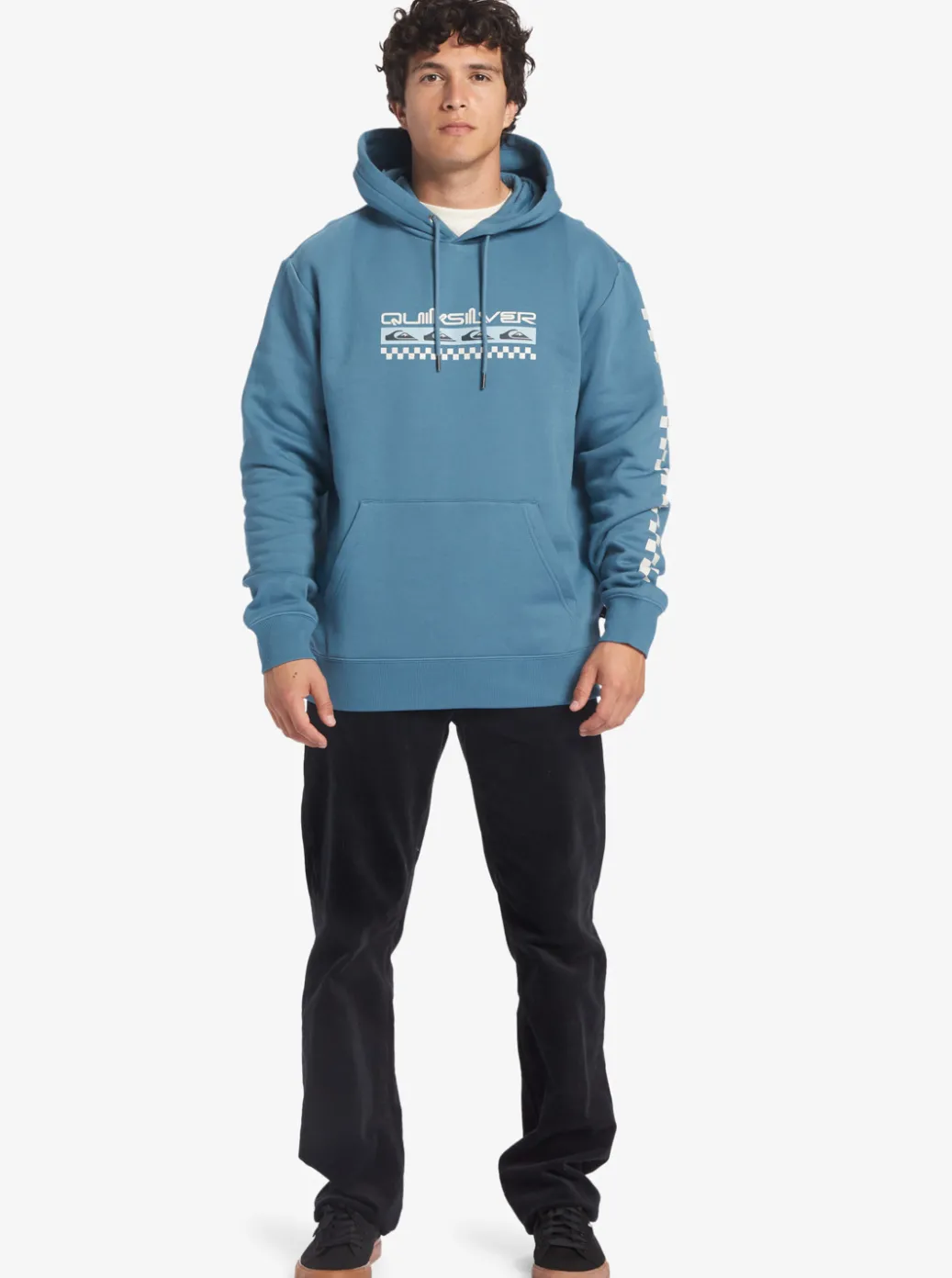Cheap Quiksilver Generator Pullover Fleece Crew Neck Sweatshirt Aegean Blue