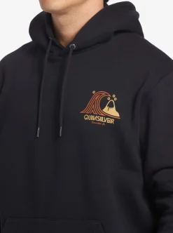 Cheap Quiksilver Generator Pullover Fleece Crew Neck Sweatshirt Black