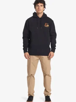 Cheap Quiksilver Generator Pullover Fleece Crew Neck Sweatshirt Black