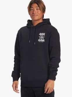 Outlet Quiksilver Global Force Fleece Crew Neck Sweatshirt Black