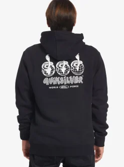 Outlet Quiksilver Global Force Fleece Crew Neck Sweatshirt Black