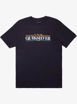 Fashion Quiksilver Gradient Lines T-Shirt Navy Blazer