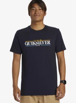 Fashion Quiksilver Gradient Lines T-Shirt Navy Blazer